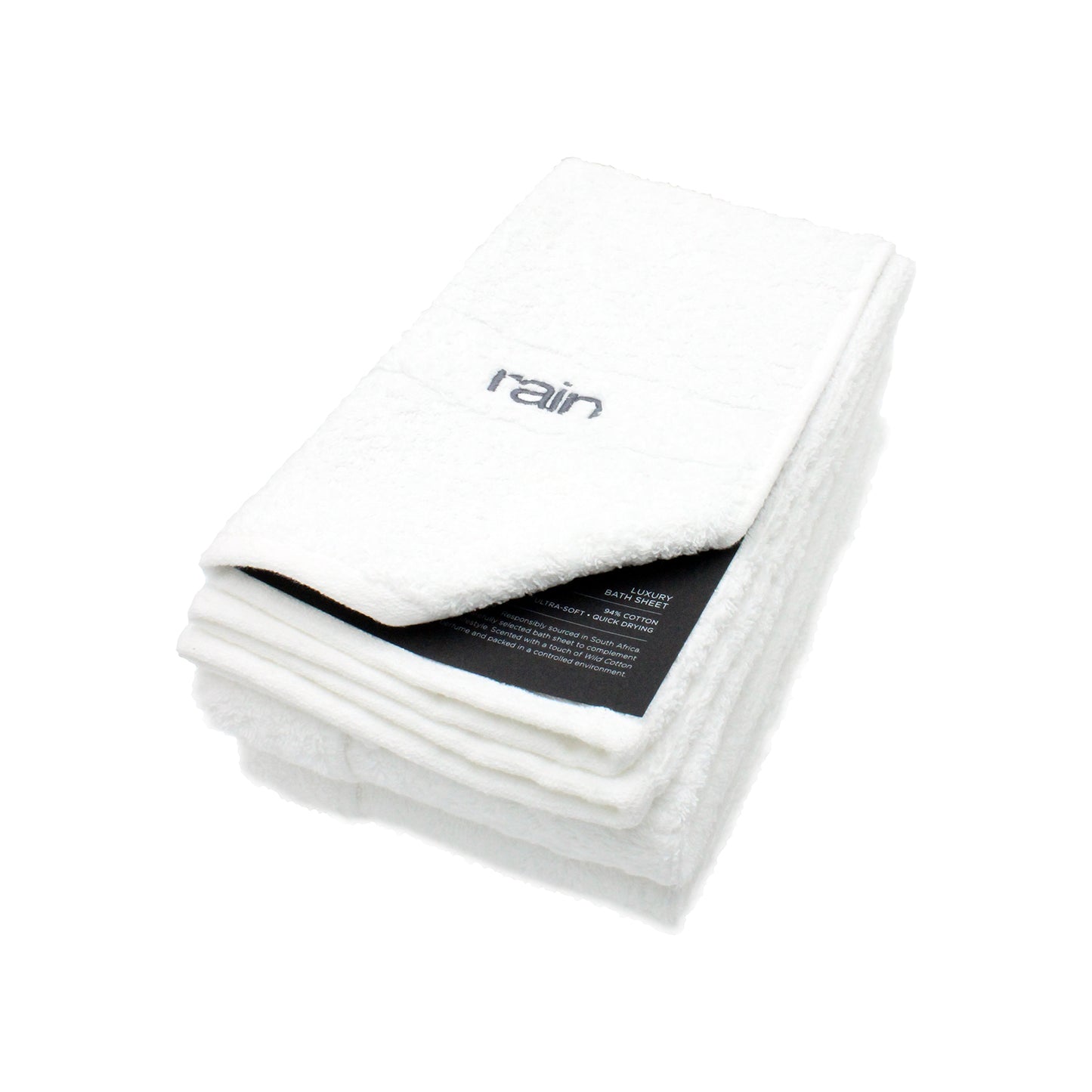 Embroidered bath sheet in box