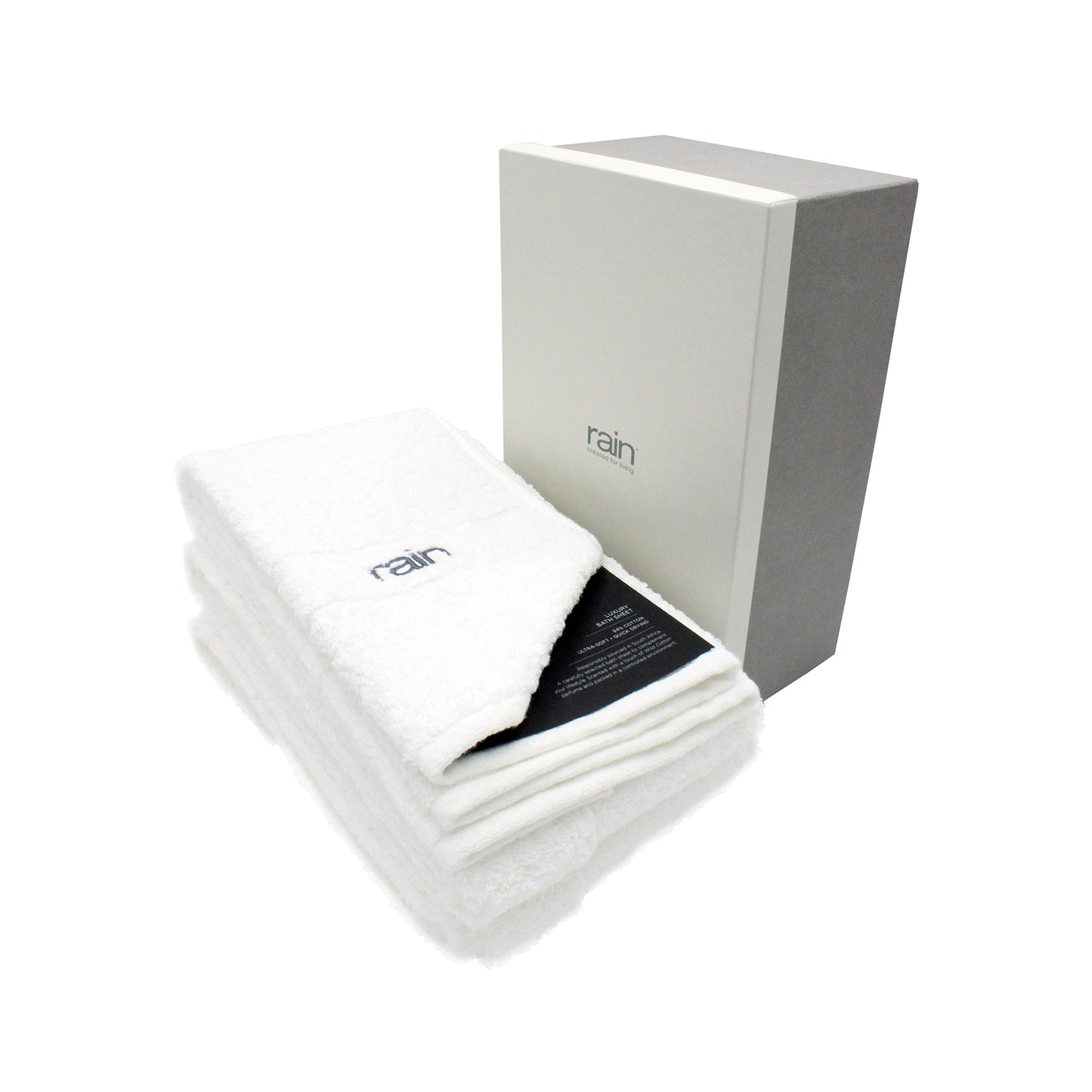 Embroidered bath sheet in box