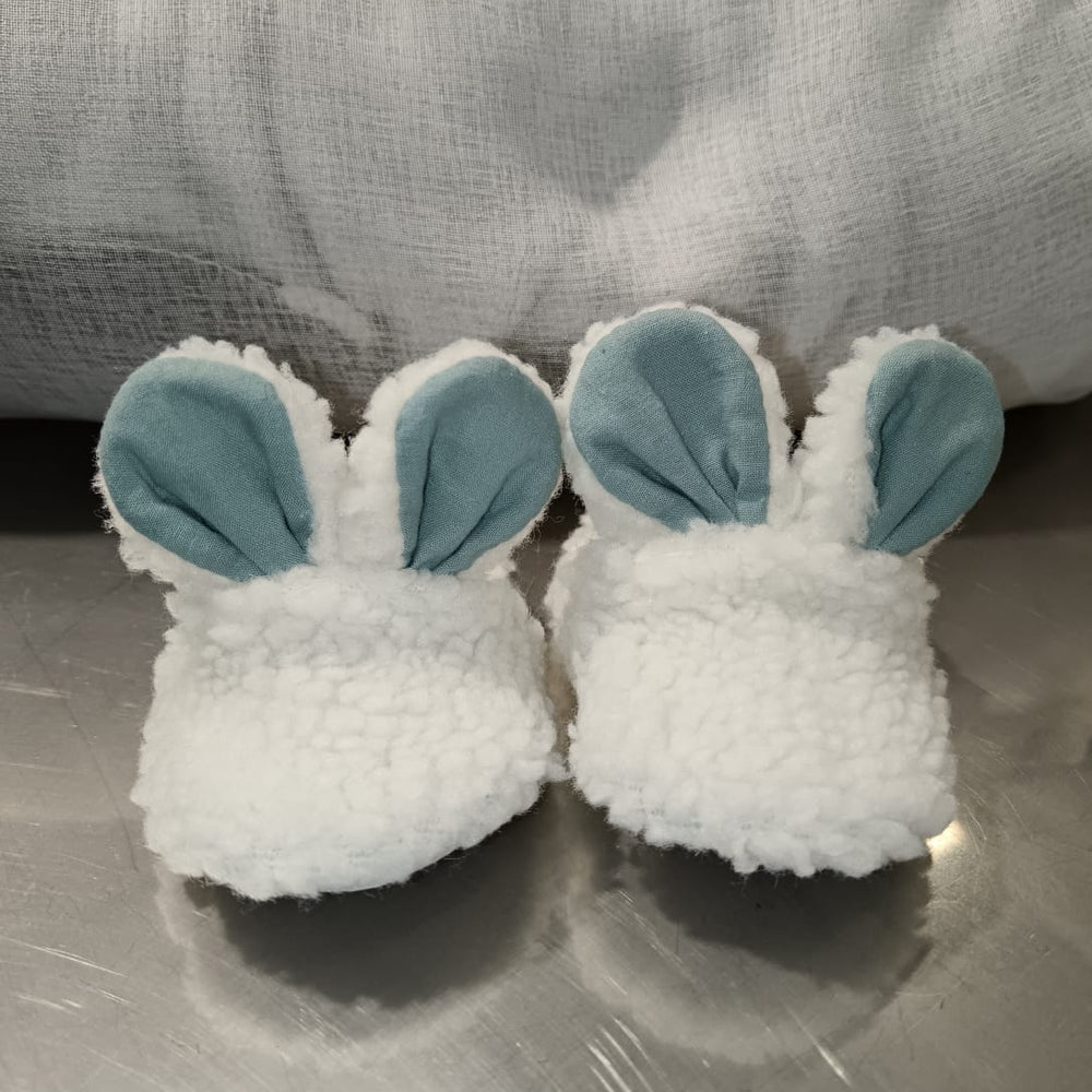handmade baby slippers Sage
