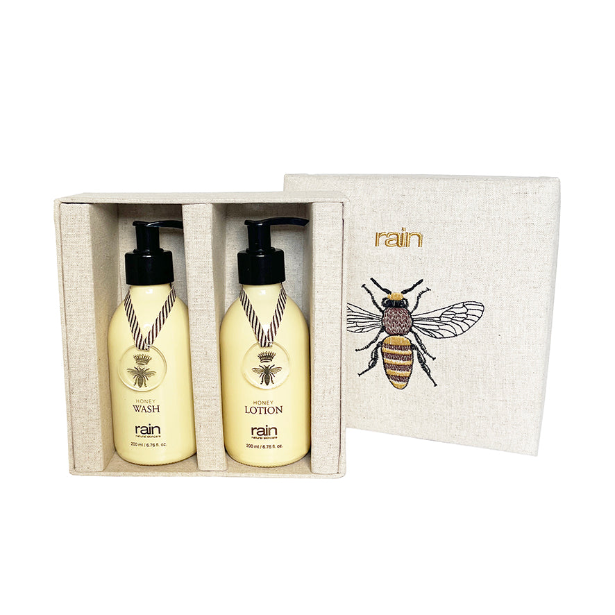 bee essential remedies lotion and wash gift box