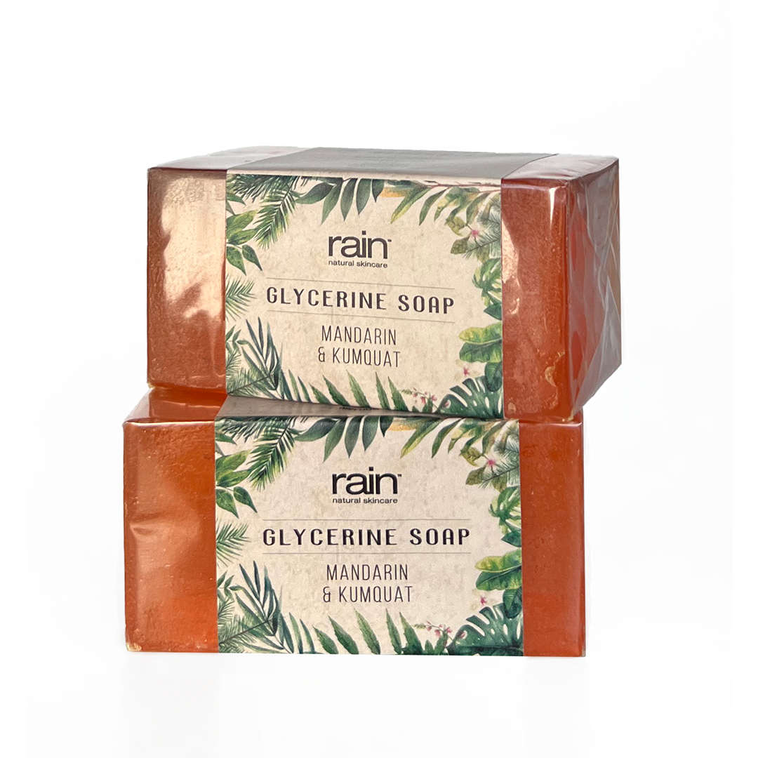 xmas 2025 - soap glycerine wedge mandarin & kumquat 120g-130g