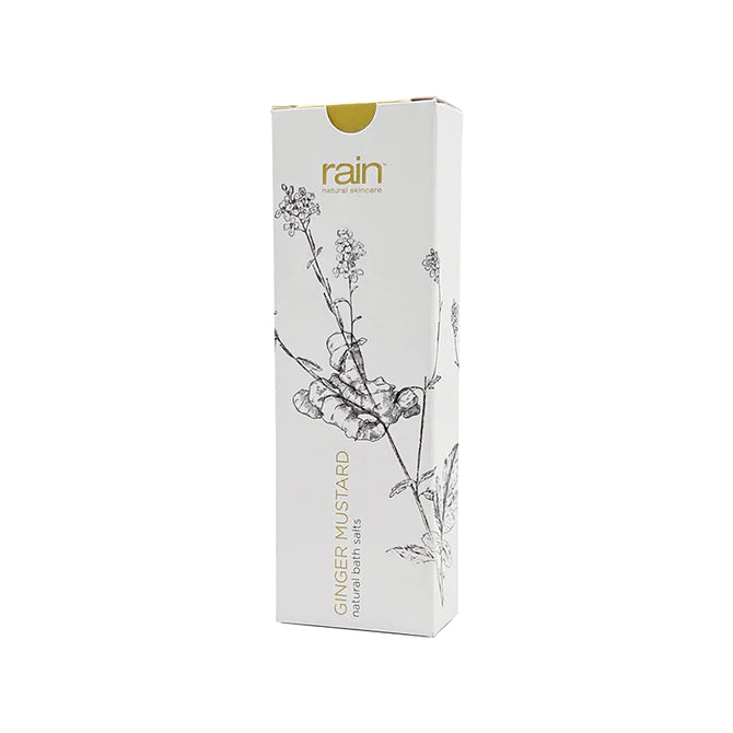 GINGER MUSTARD SINGLE BATH SALT BOX – Rain Natural Skincare IE