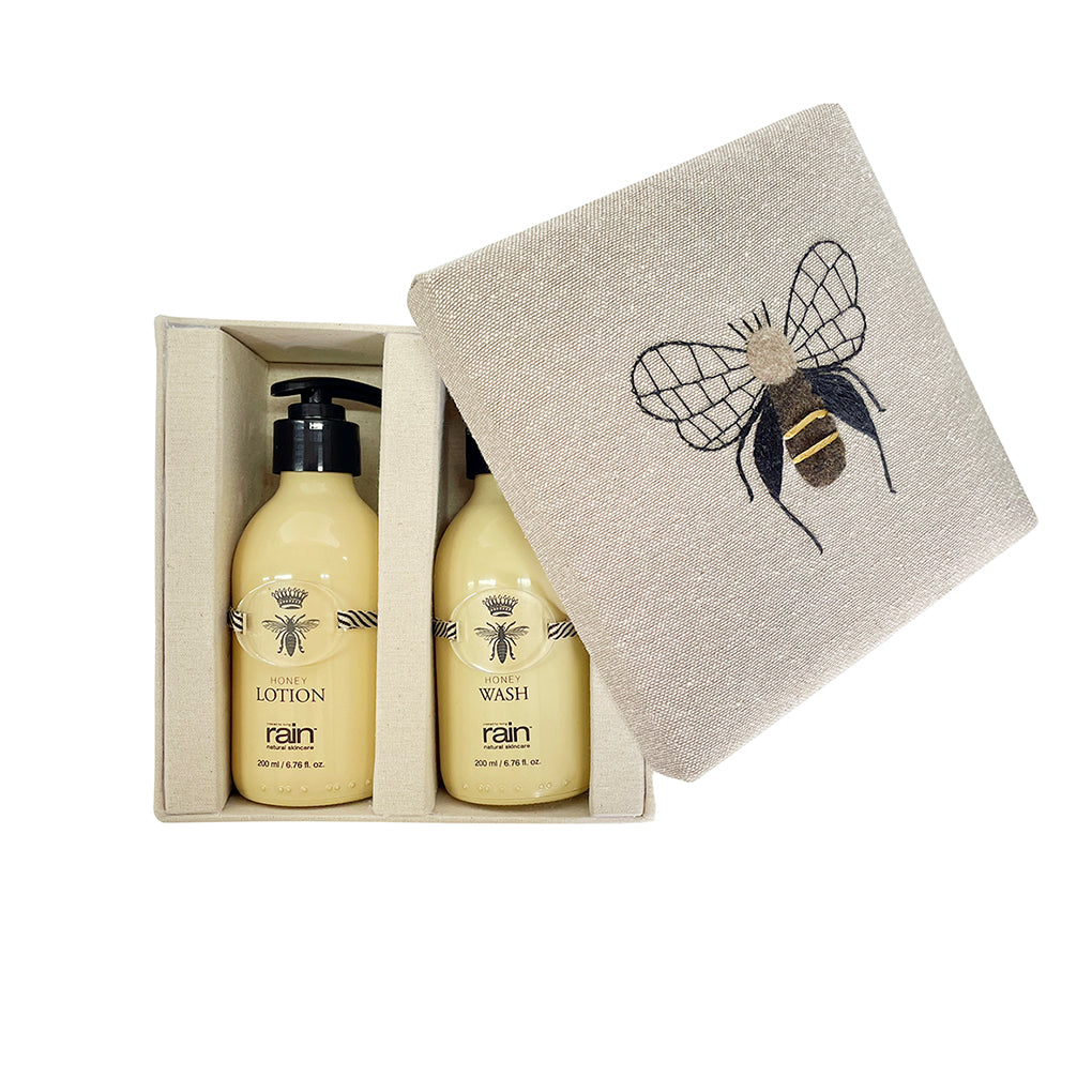 bee essential remedies lotion and wash gift box