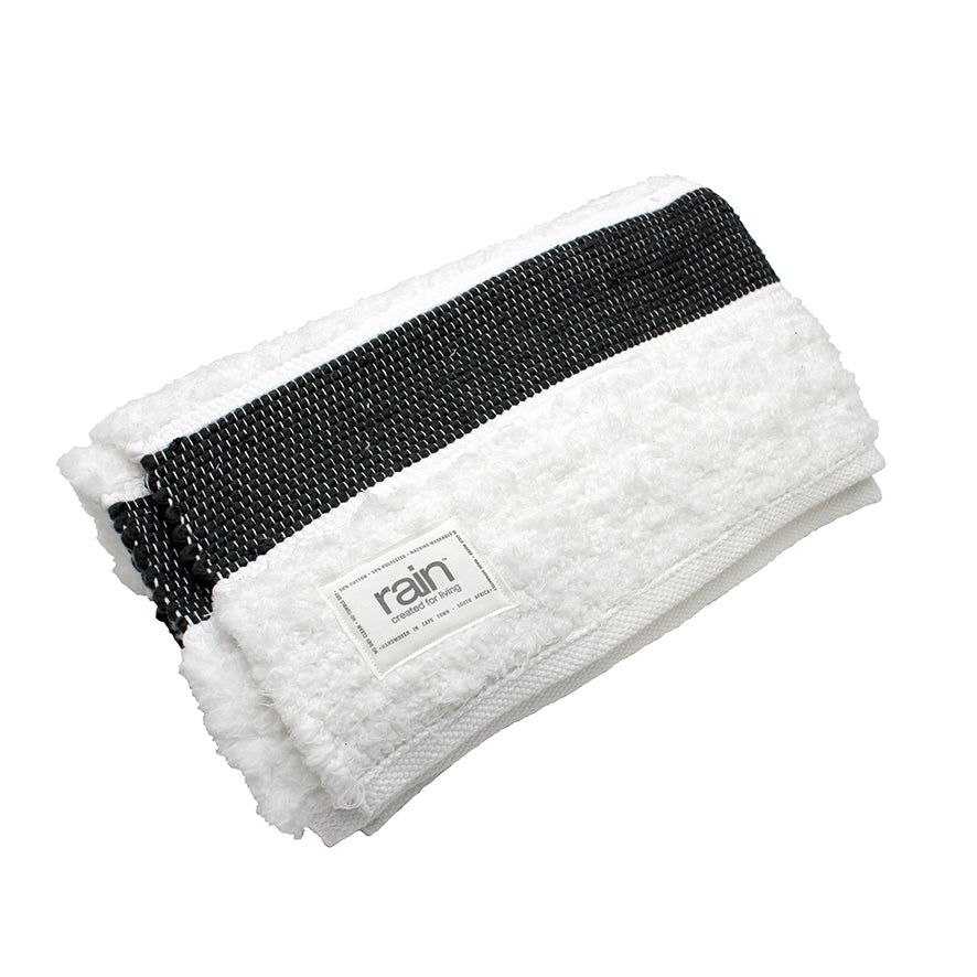 
                      
                        Charcoal & White Striped Rug
                      
                    